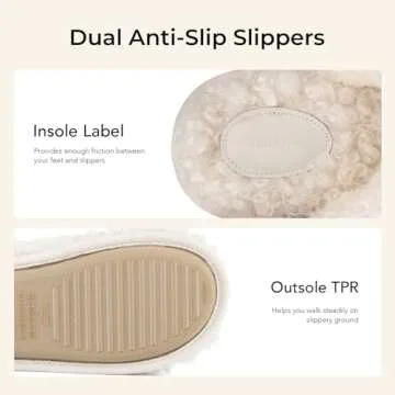 Stylish Women's Scuff Slippers with Faux Wool