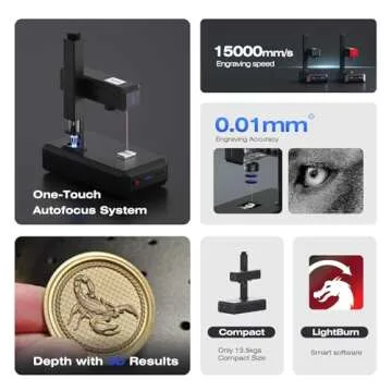 ComMarker B6 20W Fiber Laser Engraver, Auto Focus Screen