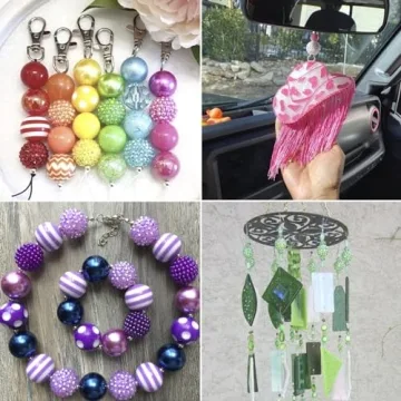 Vibrant Resin Rhinestone Disco Ball Beads for Crafts