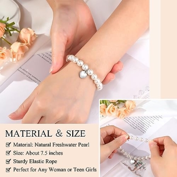UPROMI Mother of the Groom Pearl Bracelet Wedding Gift
