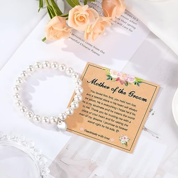 UPROMI Mother of the Groom Pearl Bracelet Wedding Gift