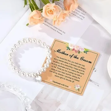 UPROMI Mother of the Groom Pearl Bracelet Wedding Gift