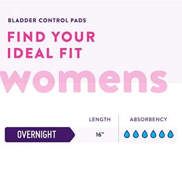 Prevail Proven Incontinence Bladder Pads for Overnight Absorbency