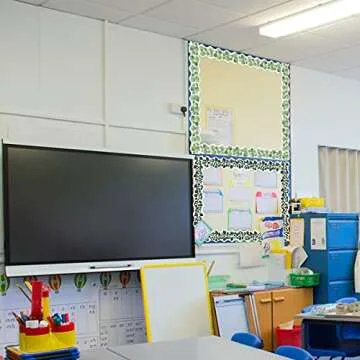 Eucalyptus Bulletin Board Border 36ft Leaves Die-Cut Border Trim for Classroom Decoration Two Sided School Family Party Greenery Border Home Decor