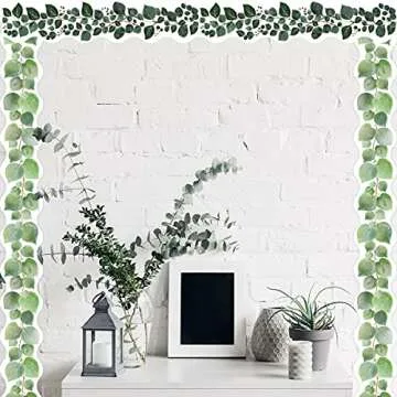Eucalyptus Bulletin Board Border 36ft Leaves Die-Cut Border Trim for Classroom Decoration Two Sided School Family Party Greenery Border Home Decor