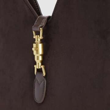 URBAN REVIVO Shoulder Bags for Women Small Trendy Hobo Handbag Y2K Underarm Vintage Purse Brown