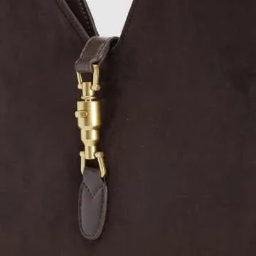 URBAN REVIVO Shoulder Bags for Women Small Trendy Hobo Handbag Y2K Underarm Vintage Purse Brown