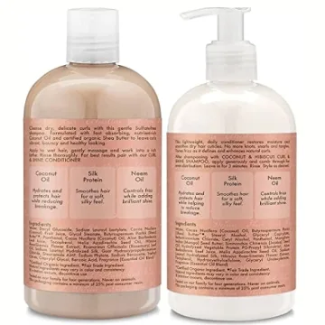 Shea Moisture Curly Hair Shampoo & Conditioner Set, 13 Fl Oz