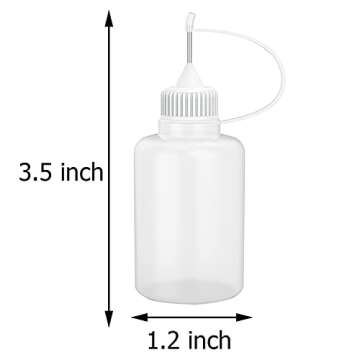 12 Pcs 1 Ounce Needle Tip Glue Bottle 30ml Plastic Dropper Bottles for Small Gluing Projects, Paper ...
