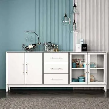 Peaha 10 Pack 6-1/4 Inch Acrylic Cabinet Pulls Gold Drawer Handles Brushed Brass Hardware Zinc Alloy for Dresser Cupboard Kitchen