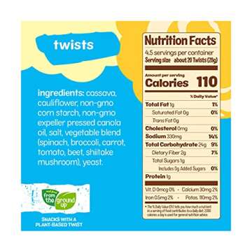 From The Ground Up, Original Cauliflower Pretzel Twists, 4.5 Ounce