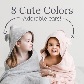 Natemia Premium Hooded Baby Bath Towel - Award Winning Baby Towels with Hood Made Using 100% Organic Cotton from Turkey, Baby Towels for Newborn, Hooded Baby Towels Girl, Baby Bath Towels Hooded