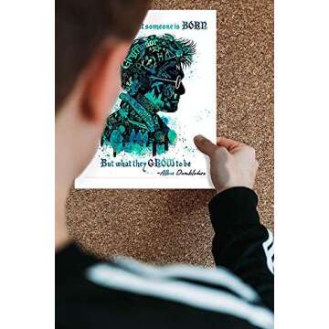 TRENDYPRINT Harry Potter – Dumbledore Quotes - Set of Four 8" x 10" Wall Art – Great for Gifting or Collecting