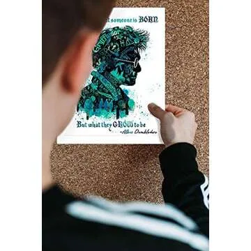 TRENDYPRINT Harry Potter – Dumbledore Quotes - Set of Four 8" x 10" Wall Art – Great for Gifting or Collecting