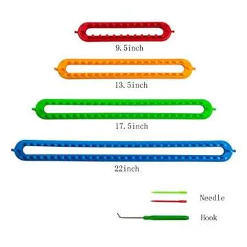 Frola Knitting Loom Craft Kit - Long Knitting Loom and Round Knitting Loom - Include Hook Needle, Pompom Maker (6 Round Loom&4 Long Loom)