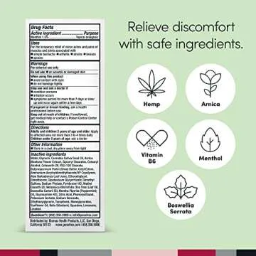 Penetrex Soothing Joint & Muscle Pain Relief Cream with Hemp - Deep Penetrating Menthol, Arnica and Hemp for Soothing, Hydrating Relief - Non-Greasy, Easy to Apply, Pleasant Scent- 2oz Squeezable Tube