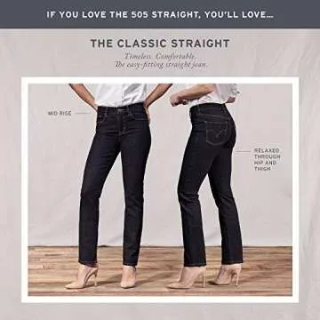 Levi's Women's Straight 505 Jeans Sleek Blue