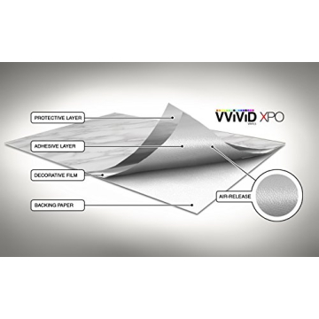 VViViD Architectural White Grey Marble Vinyl Film 16x6.5ft