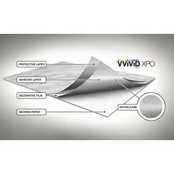 VViViD Architectural White Grey Marble Vinyl Film 16x6.5ft