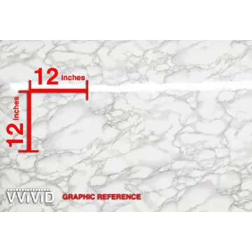 VViViD Architectural White Grey Marble Vinyl Film 16x6.5ft
