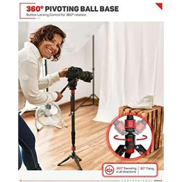 IFOOTAGE 71" Lightweight Aluminum Monopod for Cameras
