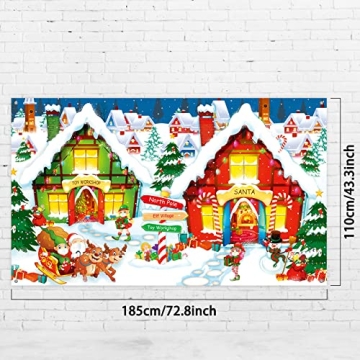 Extra Large North Pole Backdrop for Holiday Decor