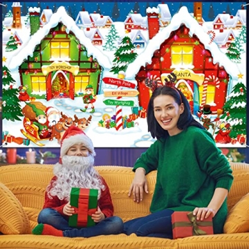 Extra Large North Pole Backdrop for Holiday Decor