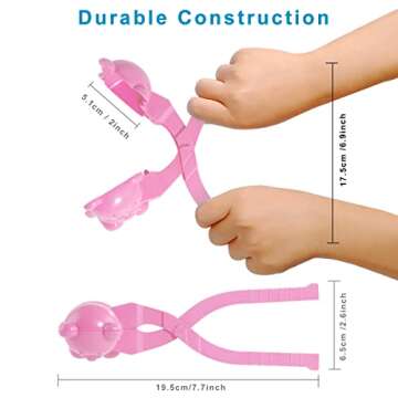 Snowball Maker Toys, 4pcs Outdoor Snow Ball Toys Beach Toy with Handle Snowball Maker Tools Shape of Duck, Snowman, Dinosaur, Bear, Christmas Snowball Clips Beach for Kids Winter Snow Fight Games