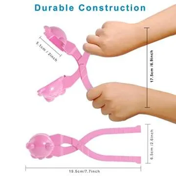 Snowball Maker Toys, 4pcs Outdoor Snow Ball Toys Beach Toy with Handle Snowball Maker Tools Shape of Duck, Snowman, Dinosaur, Bear, Christmas Snowball Clips Beach for Kids Winter Snow Fight Games