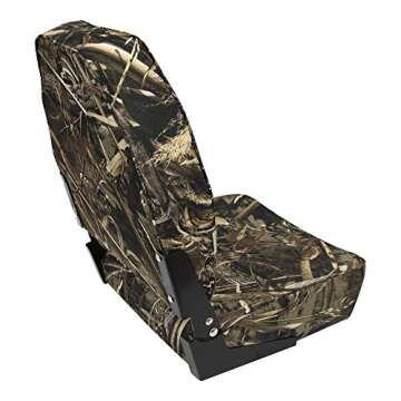Comfortable Wise Camo High Back Boat Seat for Fishing