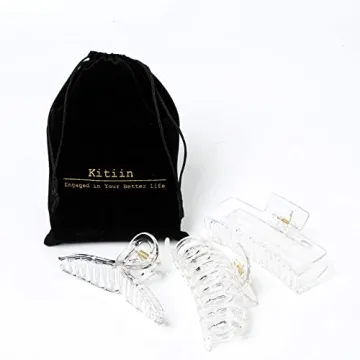 Kitiin Large Clear Claw Clips for Women - Strong Hold