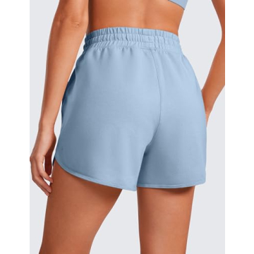 CRZ YOGA Women's Comfy 3.5'' Sweat Shorts with Pockets