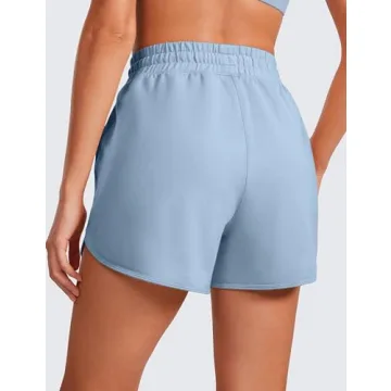 CRZ YOGA Women's Comfy 3.5'' Sweat Shorts with Pockets