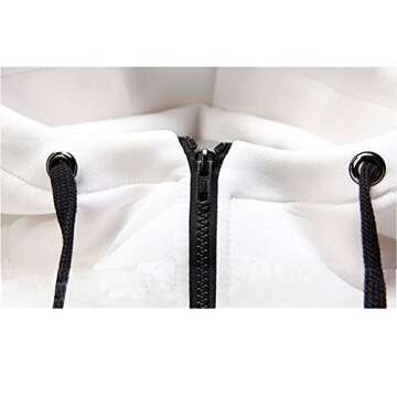 ZUEVI Men's Casual Striped Drawstring Hooded And Zipper Closure Hoodies Slim Fit Lightweight Sweatsh...