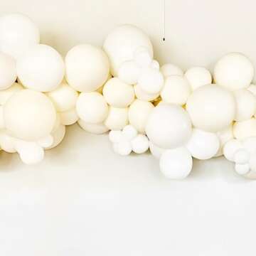 Voircoloria White Sand Balloons for Elegant Celebrations
