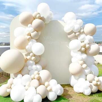 Voircoloria White Sand Balloons for Elegant Celebrations