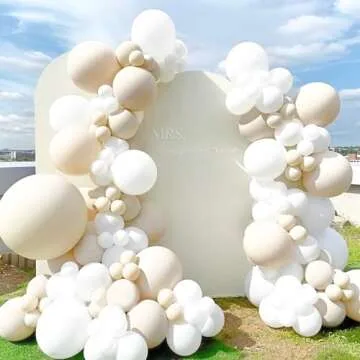Voircoloria White Sand Balloons for Elegant Celebrations