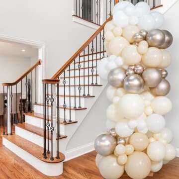Voircoloria White Sand Balloons for Elegant Celebrations