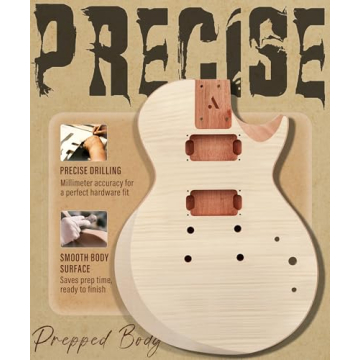 AKLOT DIY Electric Guitar Kit with Flame Maple Top