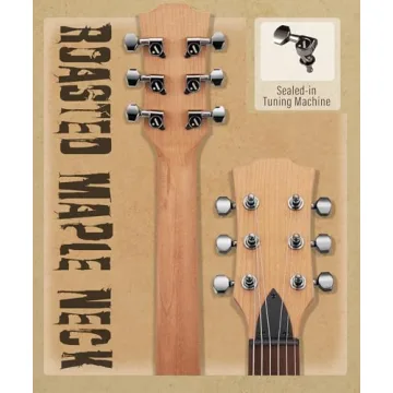 AKLOT DIY Electric Guitar Kit with Flame Maple Top