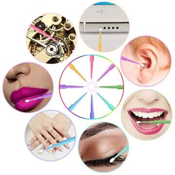 Akstore 600 PCS Disposable Micro Applicators Brush Eyelash Extension Individual Applicators Mascara Brush for Make up and Clean and Compatible and Personal Care (Pink)