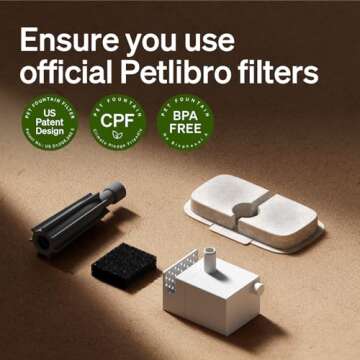 PETLIBRO Replacement Filters for Cat Water Fountain - 8 Pack