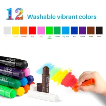 MayMoi Paint Sticks for Kids - Quick Drying Washable Colors
