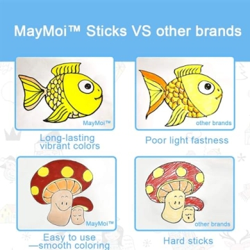 MayMoi Paint Sticks for Kids - Quick Drying Washable Colors