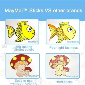 MayMoi Paint Sticks for Kids - Quick Drying Washable Colors