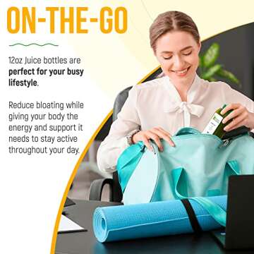 3 Day Green Juice Cleanse by Raw Fountain, All Natural Raw, Vegan Detox, Cold Pressed Juice, 18 Bottles 12oz, 3 Ginger Shots