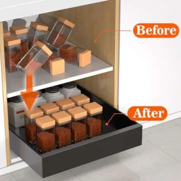 HIKITMATE Kitchen Pull Out Organizer for Easy Storage
