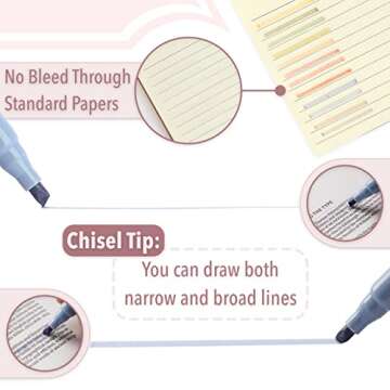 Mr. Pen- Highlighters, 12 Pack, Morandi Colors, Chisel Tip, Bible Highlighter, Aesthetic No Bleed Book Planner Markers, Gift for Christmas