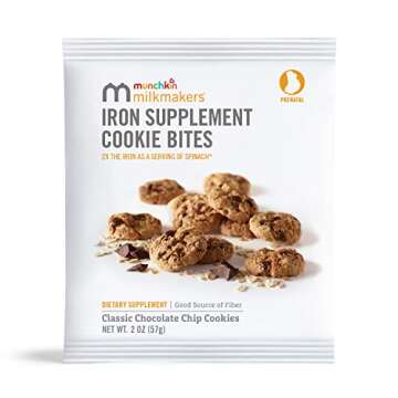 Munchkin® Milkmakers® Prenatal Iron Supplement Cookie Bites, Chocolate Chip, 6 Pack