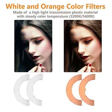 Kshioe Ring Light, 14'' Dimmable Continuous Circle Lighting Kit Photography Photo Studio Light,Youtube Starter Kit for Makeup, Camera Smartphone and Tik Tok Video Shooting